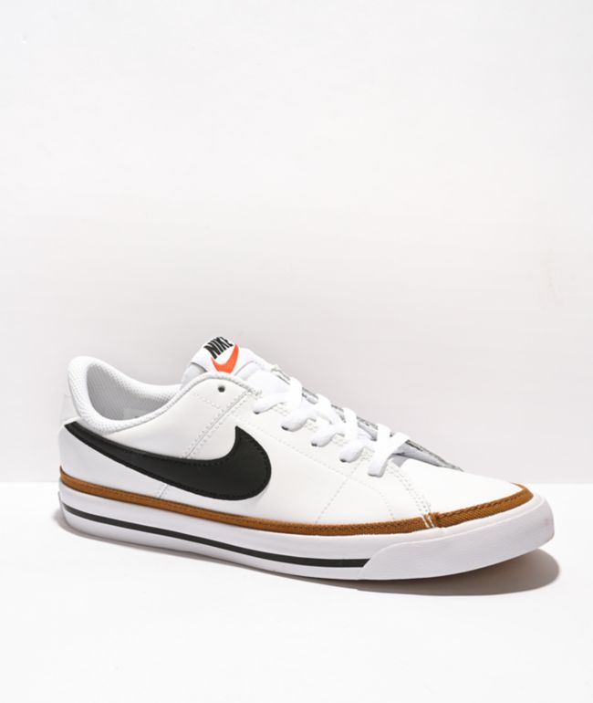nike shoes white with black swoosh